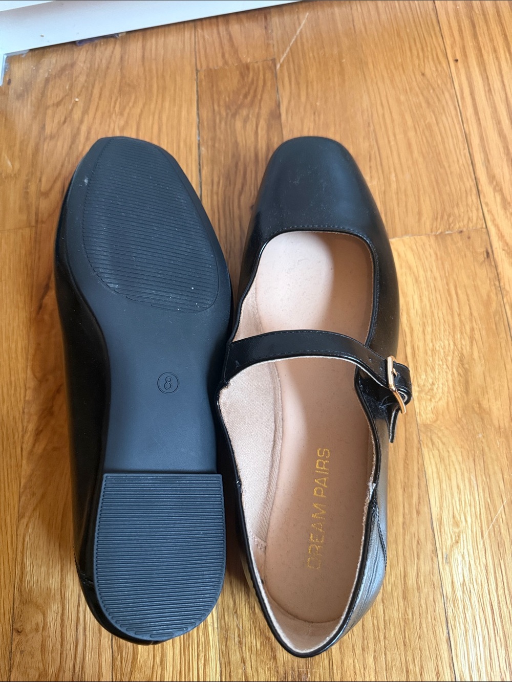 Dream Pairs Black Patent Mary Janes with Buckle Strap - Picture 3 of 3